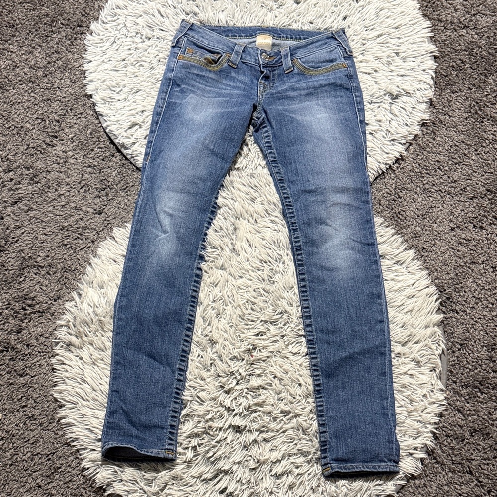 True Religion Women's Blue Skinny Jeans Size 27
